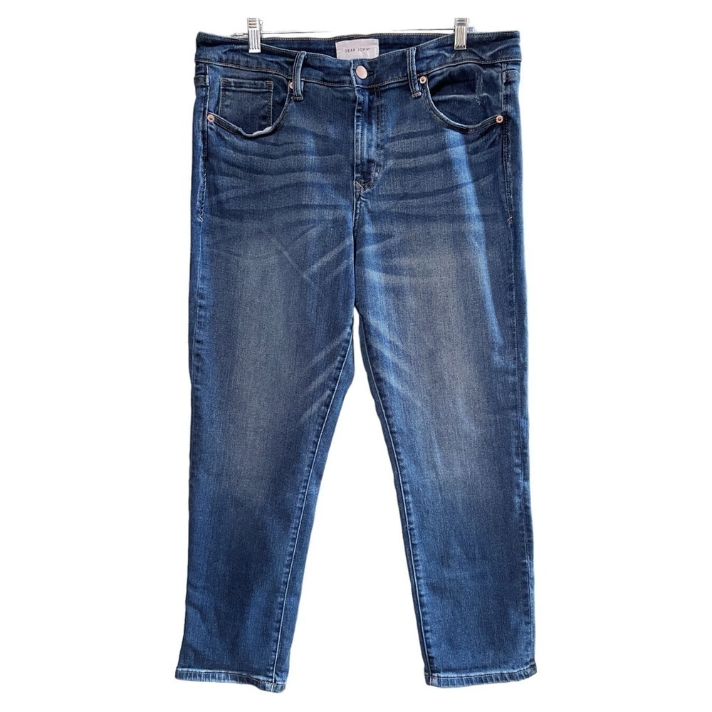 Dear John Blaire High Rise Straight Medium Wash Denim Jeans 32